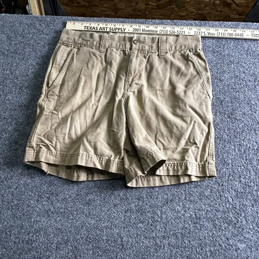 Columbia Shorts Mens Size 32 Tan Canvas Utility Outdoor Casual Hiking 8 Inseam